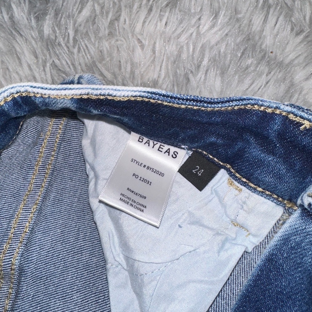 Bayeas Classic Light Wash 90’s Blue Denim Jeans - EUC Size 24 - Picture 9 of 13